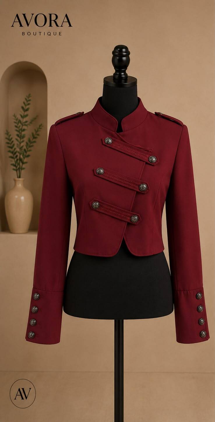 Saco Napoleon burgundy - AVORA BOUTIQUE