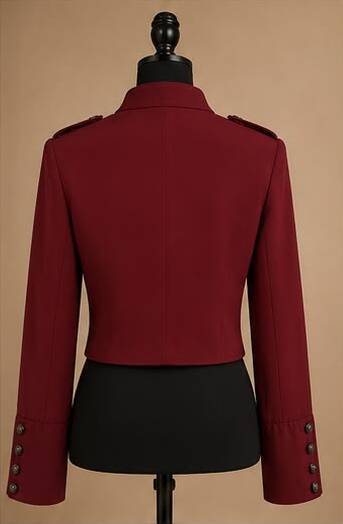 Saco Napoleon burgundy, vista de espalda - AVORA BOUTIQUE